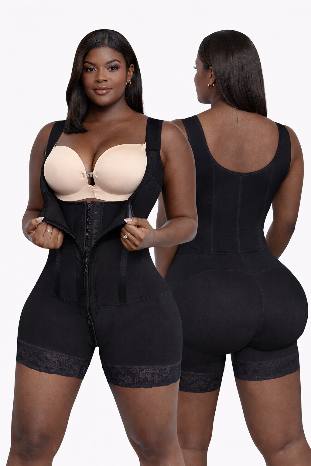 BellyTokes UltraSnatch Hook & Zipper Full-Body Shapewear